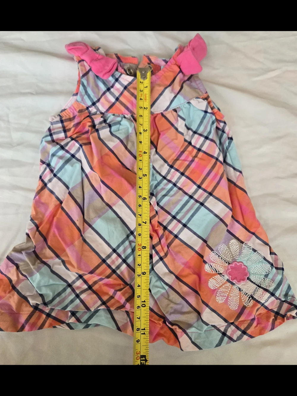 Carter's Multicolor Plaid Baby Dress with Pink Accents